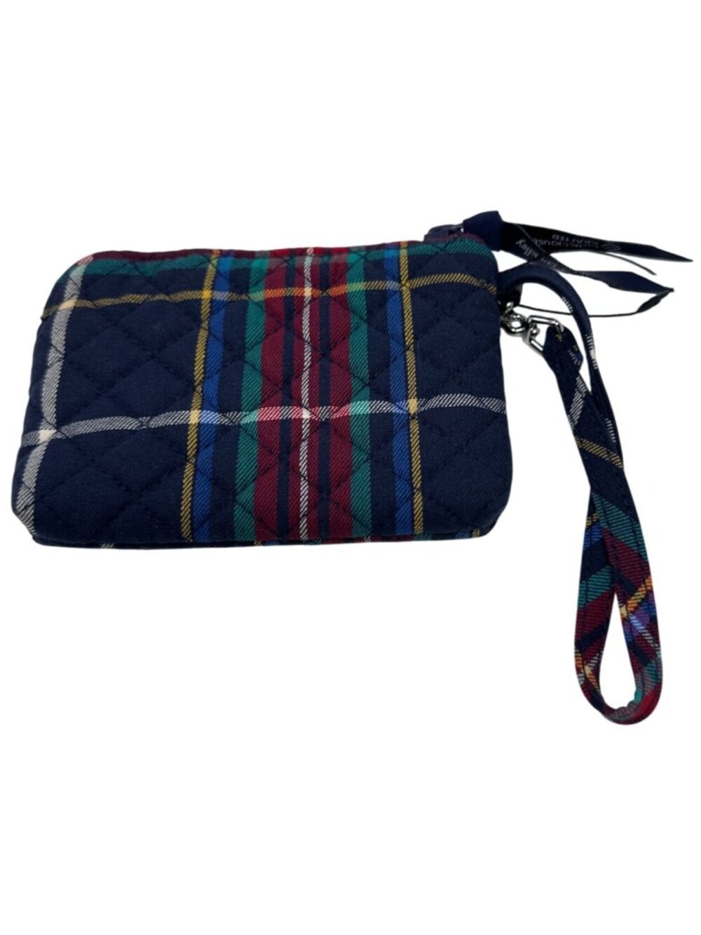 Vera Bradley Clip & Zip Mini Pouch Tartan Plaid Quilted Wristlet